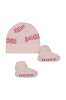 foto дитяча бавовняна шапка boss колір рожевий з тонкого трикотажу з бавовни