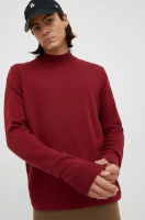 foto светр з домішкою вовни wrangler чоловічий колір червоний легкий