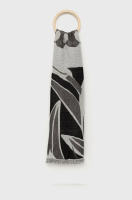 foto шарф united colors of benetton жіночий колір сірий візерунок