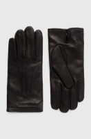 foto шкіряні рукавички emporio armani чоловічі колір чорний