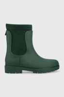foto гумові чоботи tommy hilfiger rain boot ankle жіночі колір зелений