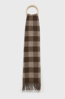 foto вовняна шаль woolrich колір коричневий візерунок