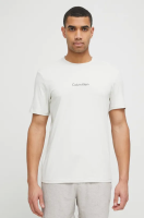 foto футболка лаунж calvin klein underwear колір бежевий з принтом
