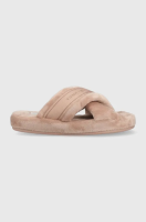 foto тапочки tommy hilfiger comfy home slippers with straps колір бежевий
