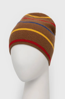 foto шапка з домішкою вовни united colors of benetton колір коричневий з тонкого трикотажу