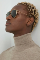 foto сонцезахисні окуляри burberry чоловічі колір золотий