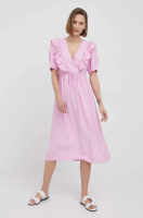 foto сукня y.a.s колір рожевий midi розкльошена