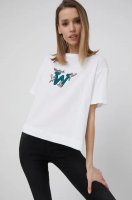 foto бавовняна футболка woolrich колір білий