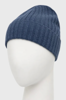 foto шапка з домішкою вовни sisley колір синій з тонкого трикотажу