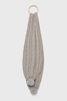 foto шарф twinset жіночий колір сірий однотонний