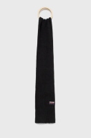 foto шарф з домішкою вовни pepe jeans колір чорний однотонний