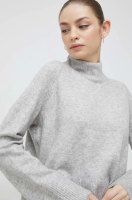 foto светр vero moda жіночий колір сірий легкий півгольф