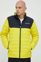 foto спортивна куртка columbia powder колір жовтий