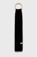 foto шарф з домішкою вовни pepe jeans колір чорний гладкий