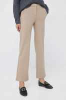 foto штани vero moda жіночі колір бежевий пряме середня посадка