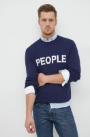 foto бавовняний светер united colors of benetton чоловічий колір синій