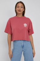 foto бавовняна футболка wrangler колір рожевий