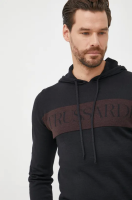 foto светр з домішкою вовни trussardi чоловічий колір чорний легкий