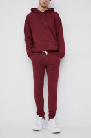 foto бавовняні штани united colors of benetton чоловічі колір бордовий гладке