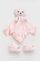 foto черевики для немовля ugg bixbee and lovey bear stuffie колір рожевий