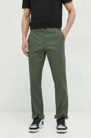 foto штани tommy jeans чоловічі колір зелений облягаюче