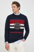foto бавовняний светер tommy hilfiger чоловічий колір синій