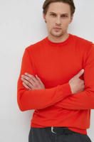 foto бавовняний светр united colors of benetton чоловічий колір помаранчевий легкий