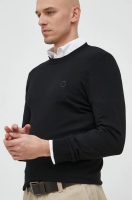 foto светр trussardi чоловічий колір чорний легкий