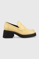 foto шкіряні туфлі vagabond dorah жіночі колір жовтий каблук блок 5542.001.15