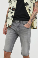 foto джинсові шорти tommy jeans ronnie чоловічі колір сірий