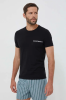 foto футболка лаунж emporio armani underwear 2-pack колір чорний з принтом