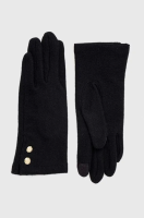 foto вовняні рукавички lauren ralph lauren жіночі колір чорний