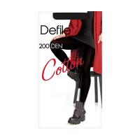 foto колготи жіночі defile comfort cotton 200 den, чорні, розмір 5